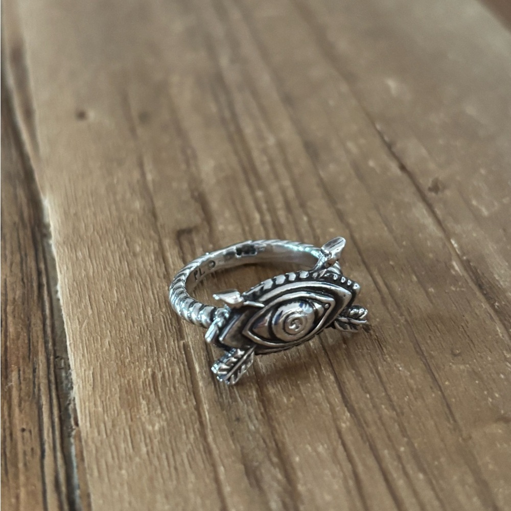 Pamela Love Silver Evil Eye Ring size 5-5.5
